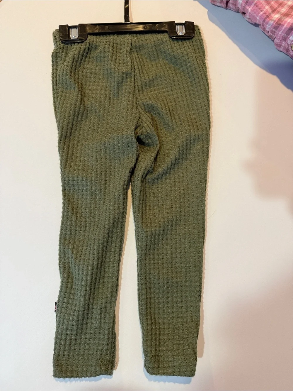 DELIA*s Girl Pink Plaid Button-Up Dress Top Olive Knit Leggings 3T NWT NEW Y2K